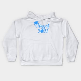 class of 2021 blue Kids Hoodie